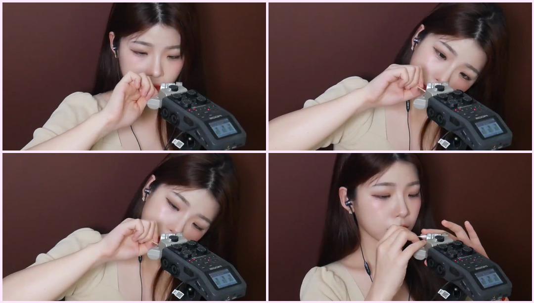 ASMR 1 H6 │~ 棉签洗耳 (01:25~NOTALKING) 妍珠 ASMR视频