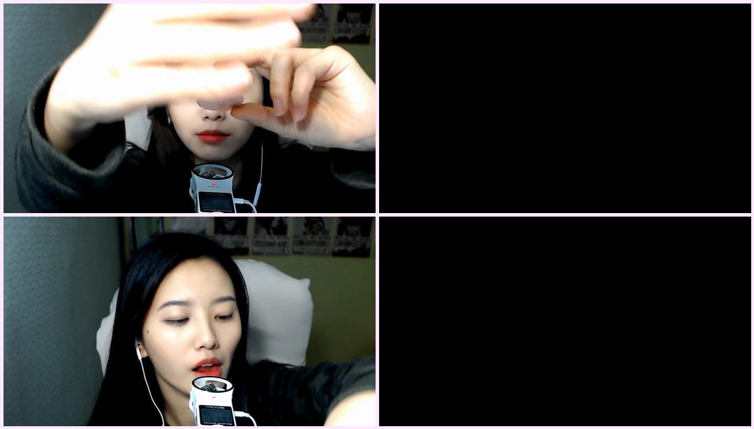 [ASMR] , (Meringue cookie 真实吃的声音，不说话，敲击) Suna ASMR视频