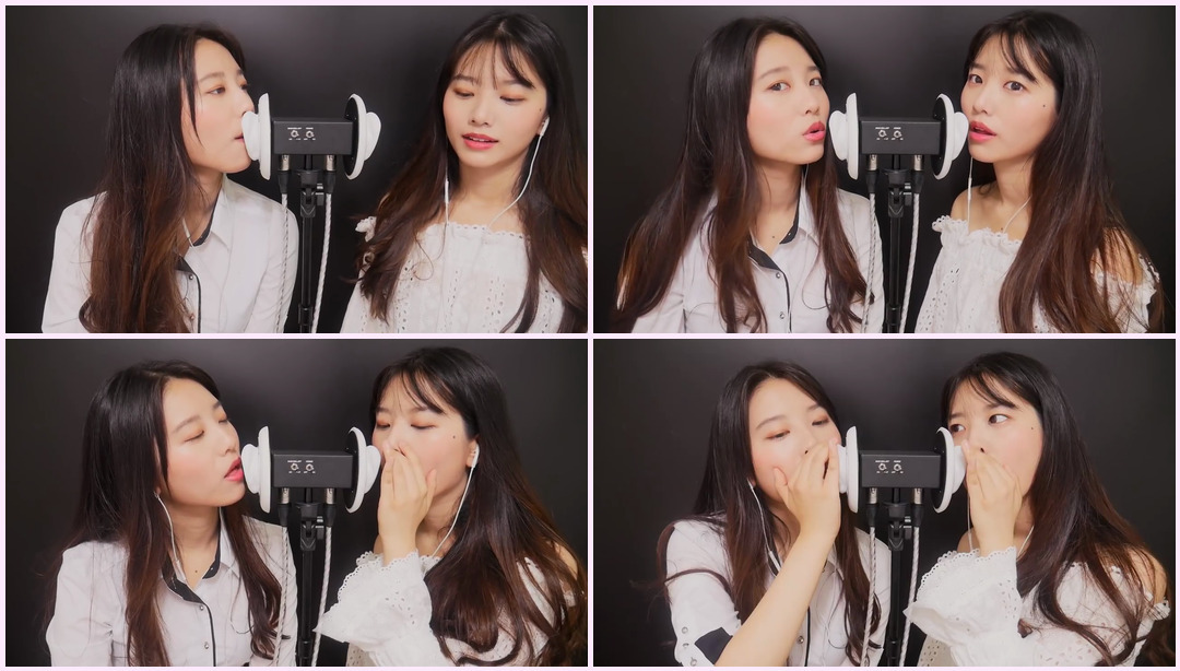 隐藏的双胞胎和嘴巴的声音（Twin Mouth sounds）[No Talking ASMR] 睡眠感应，蜂蜜蜂蜜，asmr suna，失眠，失眠， 双胞胎Asmr ASMR视频