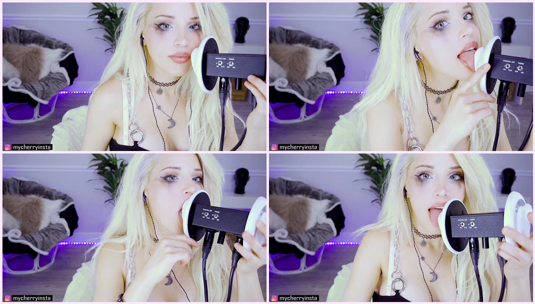 ASMR 100% 舔耳朵 - Cherry Crush 口音Asmr ASMR视频