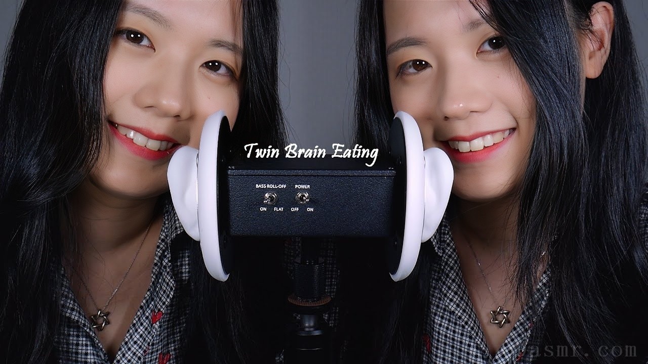 ASMR 3Dio 双脑进食 |吸气，吹耳（不说话）