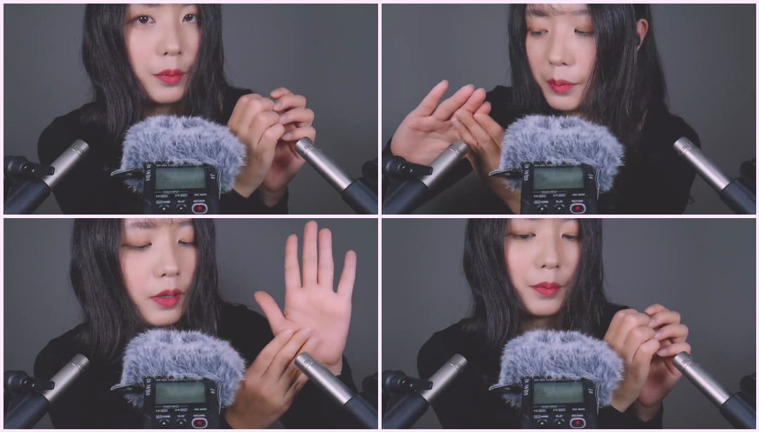 ASMR 吹耳和干手声音 |平移声音 |呼吸声，敲钉子（不说话）- Sonagi ASMR视频