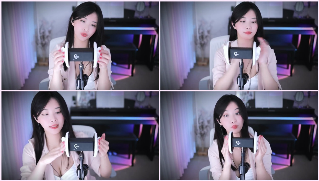 ASMR l 用桃子指甲摸耳朵 Mimo ASMR视频