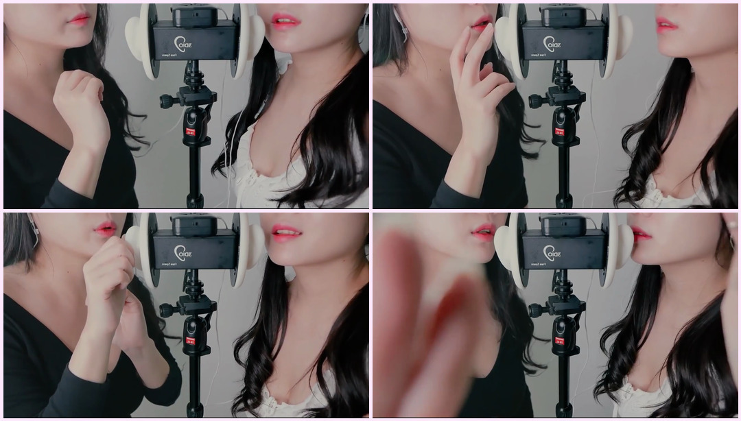 ASMR 双胞胎近距离听不见耳语+嘴里的声音！ 双胞胎Asmr ASMR视频